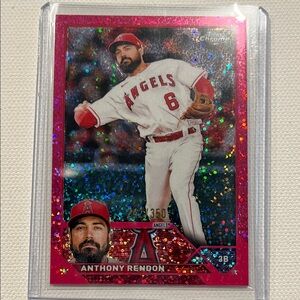 2023 Topps Chrome Pink Speckle Refractor Anthony Rendon 242/350 #123